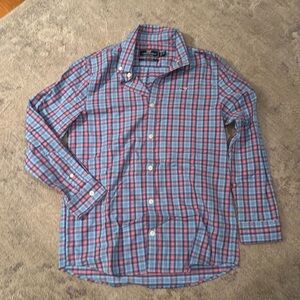Vineyard Vine boys Whale dress shirt sz M